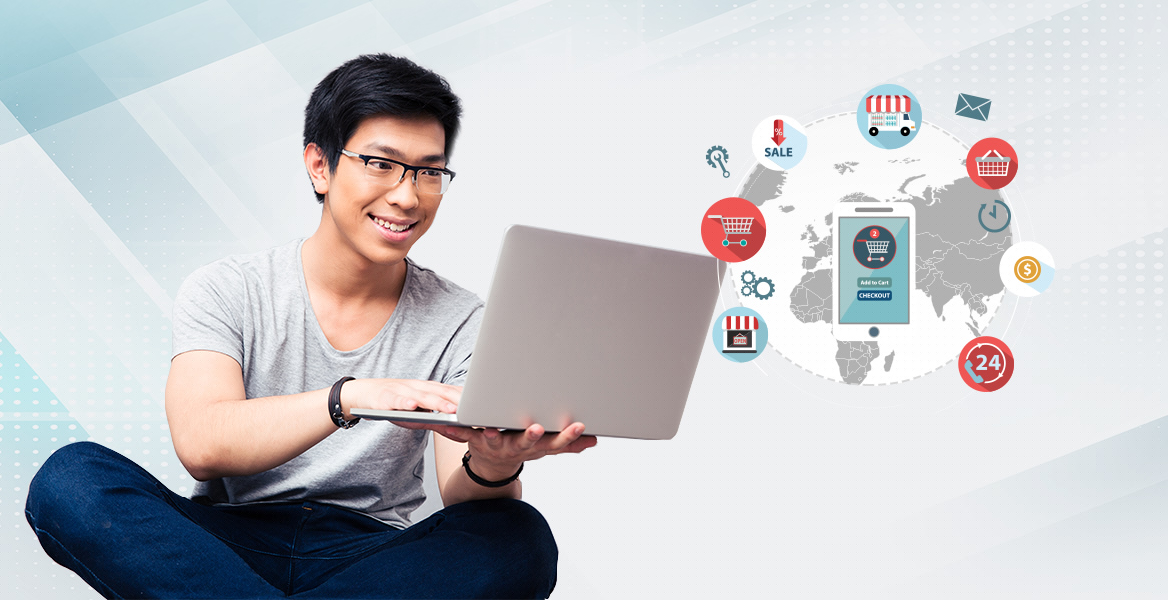 Start your online store with an e-commerce website to showcase your selling products.